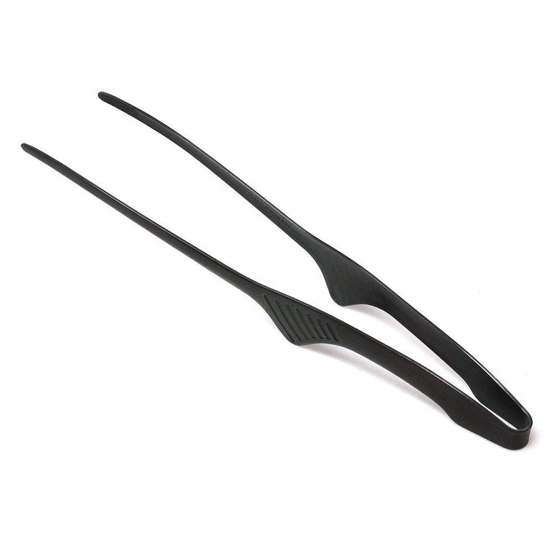 ãƒˆãƒ¼ãƒ€ã‚¤(Todai) Todai 9.4-Inch Stainless Steel Non-Slip Yakiniku BBQ Tongs (Black) - Image 1